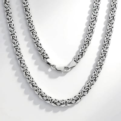 Cavill - Zilveren Ketting 925 Sterling Zilver Gerhodineerd - 45 cm - Gevlochten Design - Robuuste Karabijnsluiting - Stijlvolle Dames Sieraad