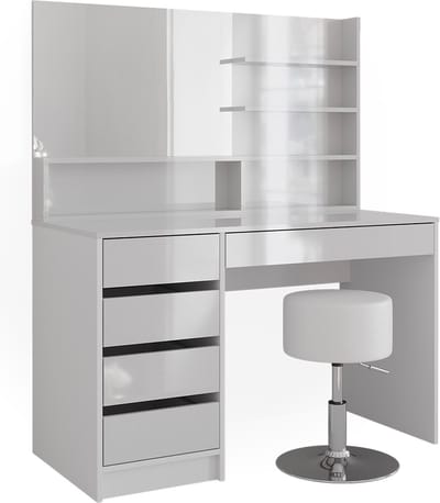 Vicco Sherry Kaptafel – 120 cm met kruk Wit
