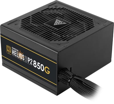 PC ATX Voeding Intern 850 Watt GOLD - 80Plus GOLD 850W PSU Computer Power Supply - 4x 6+2 PIN aansluiting en 12VHPWR 12+4 PIN voor videokaart - ATX v3.1 Compatible - PCIe Gen 5.1 ready - Gamdias HELIOS P2-850G