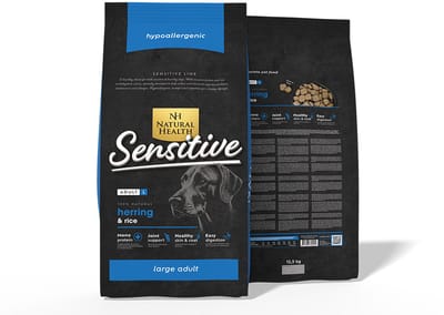 Natural Health Droogvoer NH Dog Fish & Rice Large Bite - 12,5KG