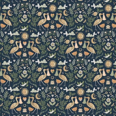 Het Inpakhuis - Cadeaupapier - Baby Joy Gold - Inpakpapier - Kadopapier - Inpakrol - 70cm x 3m - Geboorte - Jongen - Meisje