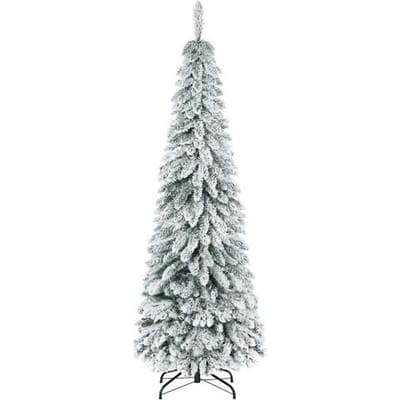 Sapin de Noël artificiel - MUVOE - 180 cm - 523 branches - aiguilles enneigées - pied inclus