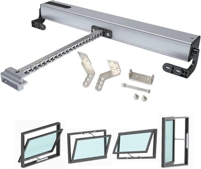 Automatische Raamopener - Elektrische Ketting - Dakramen Openen - Afstandsbediening Inbegrepen - Tot 100cm - Zilver