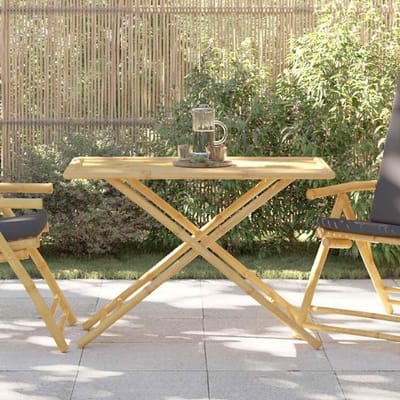 Opvouwbare tuintafel - Bamboe tafel - Terras en tuin - Latten design - 110 x 55 x 75 cm - Bruin