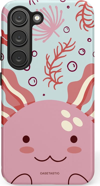 Casetastic Hoesje Geschikt voor Samsung S23 - Stijlvolle Beschermende Duo-layer Case - Axolotl knuffels