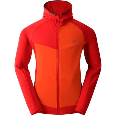 Fleece Heren Hooded Zipperjack Voor Skiën Assimilate Core Stretch