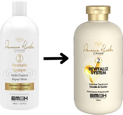 Premium Keratin Caviar Revitaliz System - Lissage brésilien au caviar - 500ml