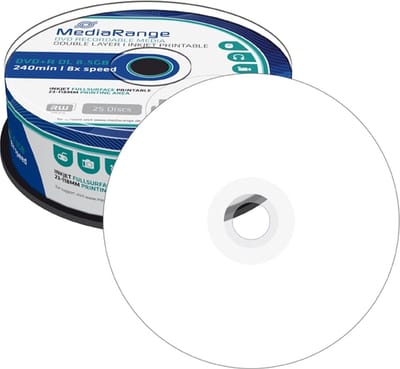 MediaRange MR474 lege dvd 8,5 GB DVD+R 25 stuk(s)