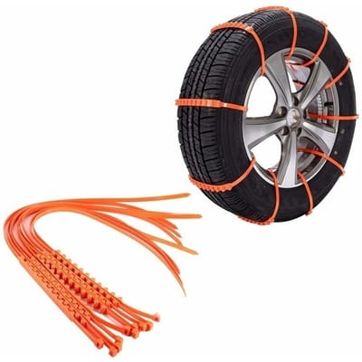 10 stuks Nylon Sneeuwketting Nood Anti-Slip Modder Sneeuwketting Overleving Tractie Auto Bandenkettingen voor Auto black