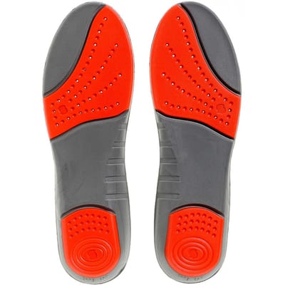 Sorbothane Double Strike-inlegzolen 10 UK rood/grijs