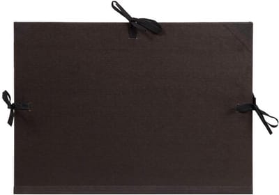 Kraft Art Folder A3+ - 3 Lintbanden - 3 Flappen Sluiting - Zuurvrij - Witte Papier Voering - Voor Kunstwerk Vervoer