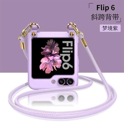 Galaxy Z Flip 6 Crossbody Plastic Telefoonhoesje voor Samsung Galaxy Z Flip 6 5 Flip6 Flip5 5G Beschermhoes For Galaxy Z Flip5