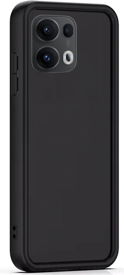 Hoesje geschikt voor Oppo Reno 13 Pro 5G - Versterkte randen - Bescherming Camera & Scherm - Matte Design Jet Zwart