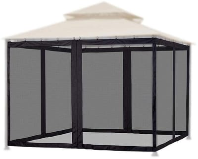JHUBERS- Klamboe Outdoor 300x300 cm - Muggengaas - Duurzaam Polyester - Dubbelzijdige Ritsen - Eenvoudige Installatie - 48 Haken - Muggennet