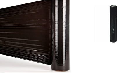 3 ROL Inpakfolie- Stretchfolie- Wikkelfolie- Rekfolie- ZWART 50cm x 420m