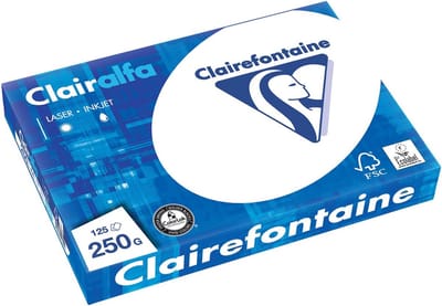 Clairefontaine Clairalfa presentatiepapier A4, 250 g, pak van 125 vel 5 stuks