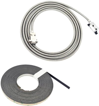 Magnetische Liniaal - Lineaire Sensor - Precisie Meten - Hoge Nauwkeurigheid - 0005 mm - Zilver
