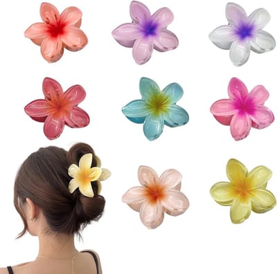 Haarklemmen Set - Bloem Haarclips - Haar Styling - Antislip Design - 8 Stuks - Kleurrijk