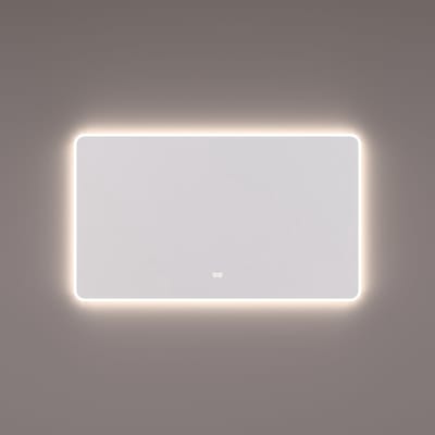 HIPP Design spiegel met Afgeronde Hoeken - Directe en Indirecte LED Verlichting - 80 x 70 x 3 cm - Spiegelverwarming - Kleurenwissel - Touch Dimmer
