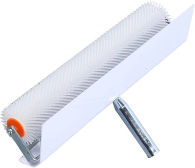 Ontschuimende rollerborstel - Ontluchtingsroller met spikes - Inclusief handschoenen - Rollerborstel - Gereedschapset voor het aanbrengen van vloercoatings - Epoxy zelfnivellerende ontluchtingsroller met spikes