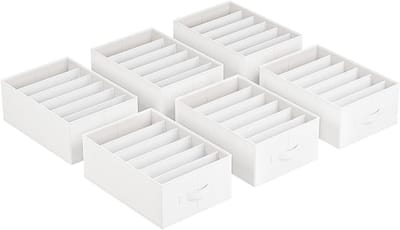 Opvouwbare kledingorganizer set van 6 - Wolkenwit