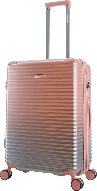 Saxoline Blue – Elite | Harde Koffer / Trolley / Reiskoffer – Medium – Roze - Roze / Medium