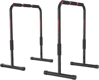 Dip Station - Dip Bar - Thuis Fitness - In Hoogte Verstelbaar - 120 kg Laadvermogen - Zwart