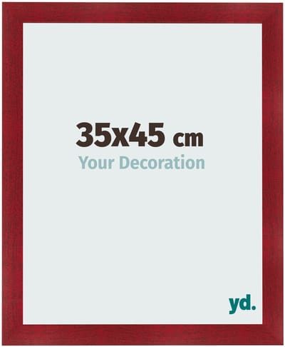 Your Decoration - Fotolijst 35x45 cm - MDF - Wijnrood Geveegd - Pisa