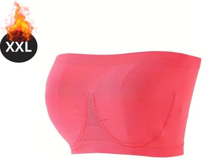 Bovista BH Zonder Beugel - Zonder Bandjes - Push-up Bh's - Comfort Beha - Comfortabel - Sterk - Rood - Maat XXL