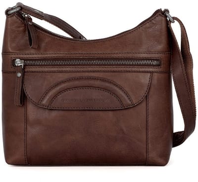 Leren Crossbodytas - Elien - Donkerbruin
