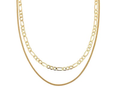 2 Lagen chain ketting | goud gekleurd
