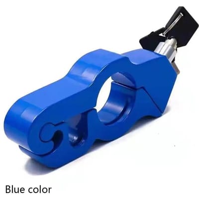 Motorfiets Stuur Slot Diefstalbestendig Slot Motorfiets Elektrisch Voertuig Aluminiumlegering Slot Solide Imiterend Staal Sloten blauw