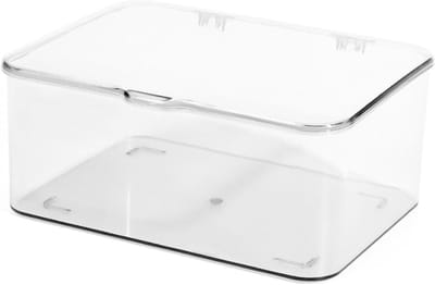 Gezichtsmasker Doos - Opberger Organizer - Cosmetica Opslag - Gelaagd Gecompartimenteerd - 34x8x17 cm - Grijs