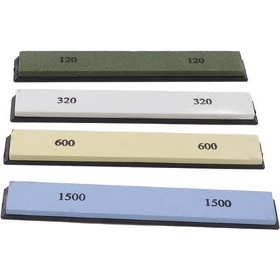 Pierre à aiguiser Whetstone Set 4 côtés Grain 120 320 600 1500 Pierre à aiguiser pour Couteaux de Cuisine Pêche beige