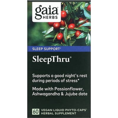 Gaia Herbs, SleepThru, Gélules Végétales Liquides Phyto, 60 comprimés