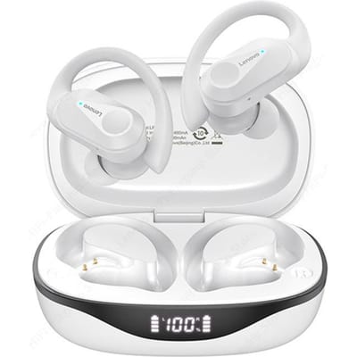 Lenovo LP75 TWS Écouteurs de sport Bluetooth 5.3 Casque sans fil Écouteurs stéréo HiFi étanches à réduction de bruit thinkplus lp75 blanc