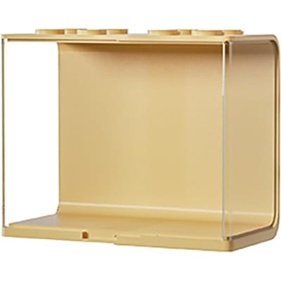 Poppen Vitrinekast ABS Transparant Stapelbaar Helder Displaydoos Speelgoed Opbergstandaard voor Mini Figuren geel