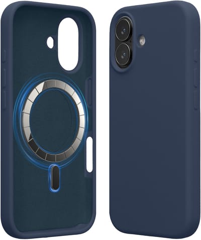 kwmobile telefoonhoesje geschikt voor Apple iPhone 17 - Hoesje met magneet compatibel met MagSafe - Smartphone case in marineblauw