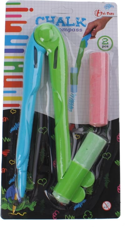 Toi-toys Stoepkrijt Met Passer - Buiten Speelgoed set