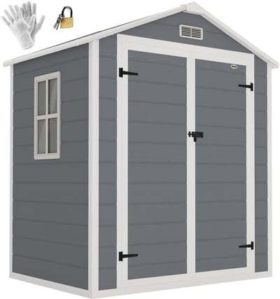 Outsunny tuinhuisje - afsluitbaar - raam - grijs