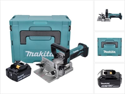 Makita DPJ 180 G1J accu-groeffrees 18 V 100 mm + 1x accu 6,0 Ah + Makpac - zonder oplader