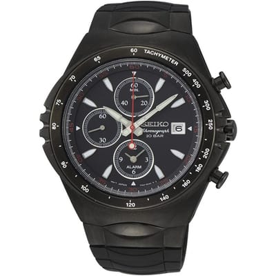 Seiko Macchina Sportiva herenhorloge Zwart SNAF87P1