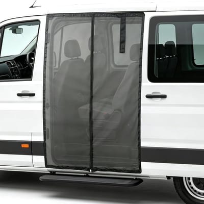 Klamboe met Ritssluiting voor VW T5 T6 - Autoinsectennet, Muggennet voor Schuifdeur, Ideaal voor Camping en Insectenbescherming