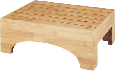 Grote stabiele bamboe badkamerkop met extra stavlak - luxe badkameraccessoire