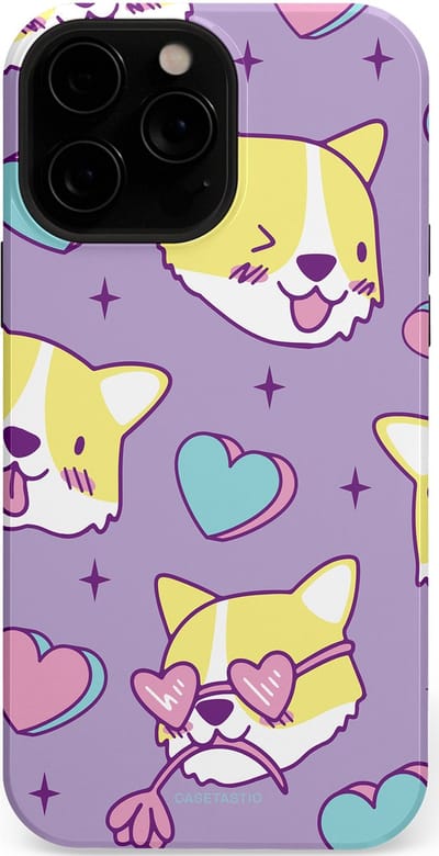 Casetastic Hoesje Geschikt voor Apple iPhone 13 Pro Max Magsafe - Stijlvolle Beschermende Duo-layer Case - Liefde is een Corgi