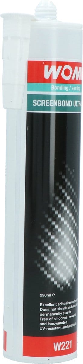 Womi W221 Screenbond Ultra MS - Ruitenkit - Elastisch & snel uithardend - Hoge torsiestijfheid - Ook voor kunststof beglazing - 290ml
