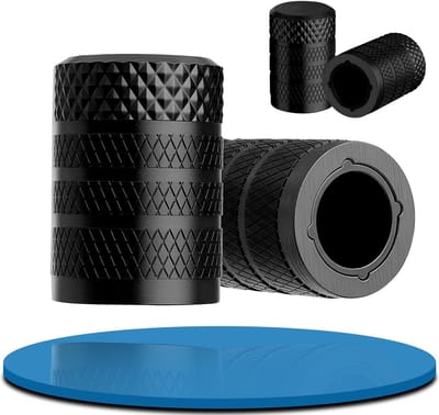Ventieldoppen voor de auto, aluminium, 4 stuks, hoge luchtdichtheid, uv-bestendig, water- en stofdicht, universeel voor auto's, motorfietsen, vrachtwagens, fietsen, enz.