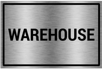 Warehouse bord - gecoat brushed aluminium - grijs zwart | 30 x 20 cm
