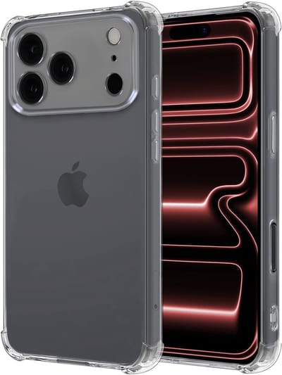 Hoesje - Geschikt voor Apple iPhone 17 Pro - Sterk & Shockproof - Siliconen Case - Back Cover - Telefoon Hoes Shock Proof - Transparant