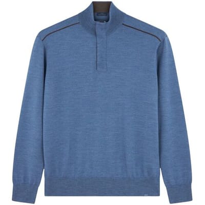 Paul & Shark Trui Shark Tag Merino Extrafine Half Zip Vintage Indigo / male
